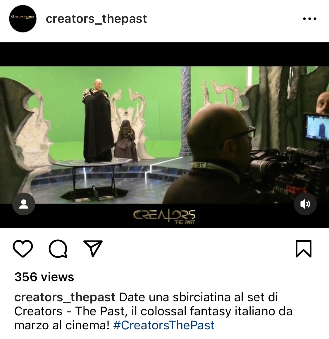 Una scena con Bruce Payne girata in green screen