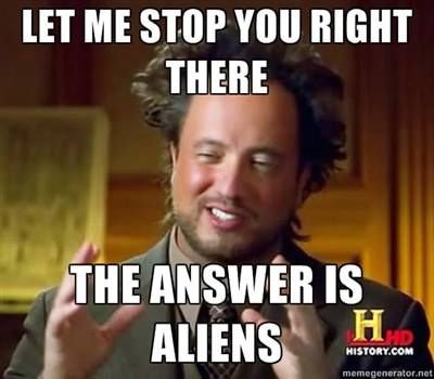 Il meme di Ancient Aliens