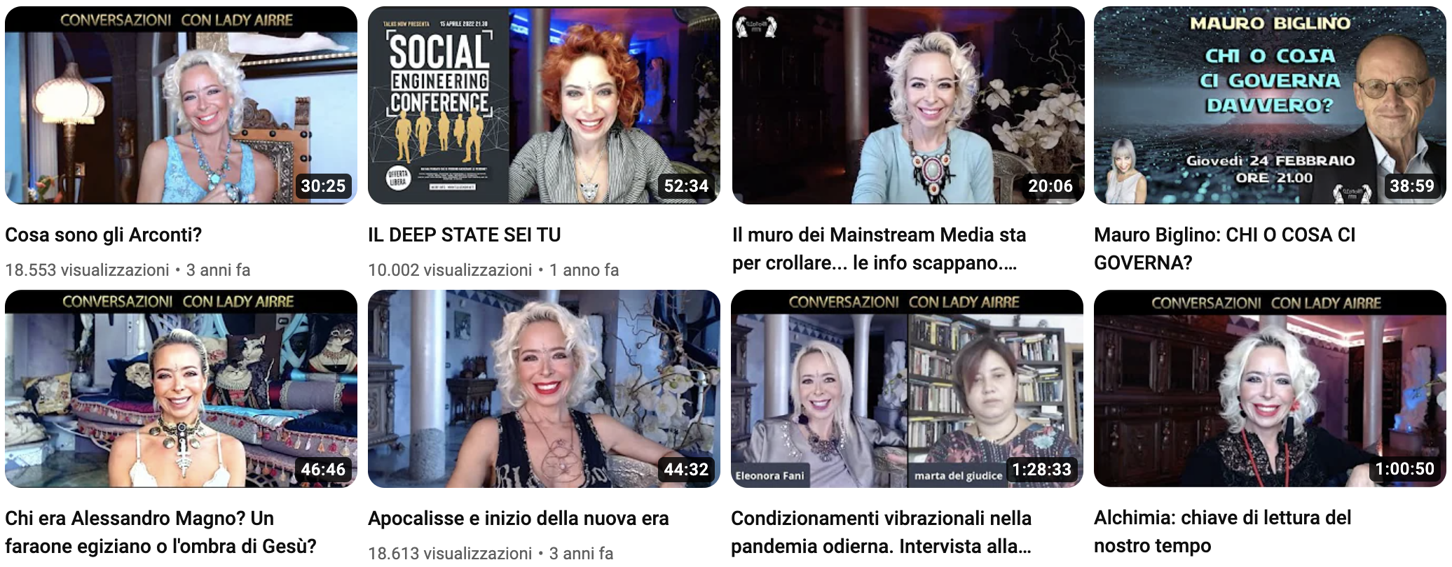 Il canale YouTube di Eleonora Fani