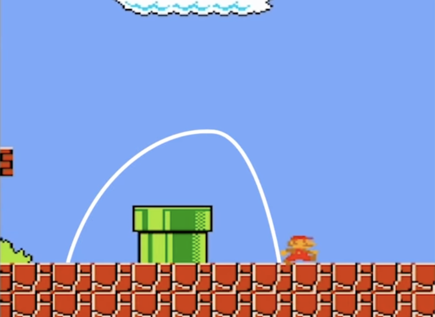 Parabola del salto di Super Mario